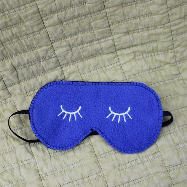 Blue closed eyes design sleep mask